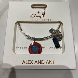 New Disney Marvel Captain America Alex & Ani Bangle Bracelet